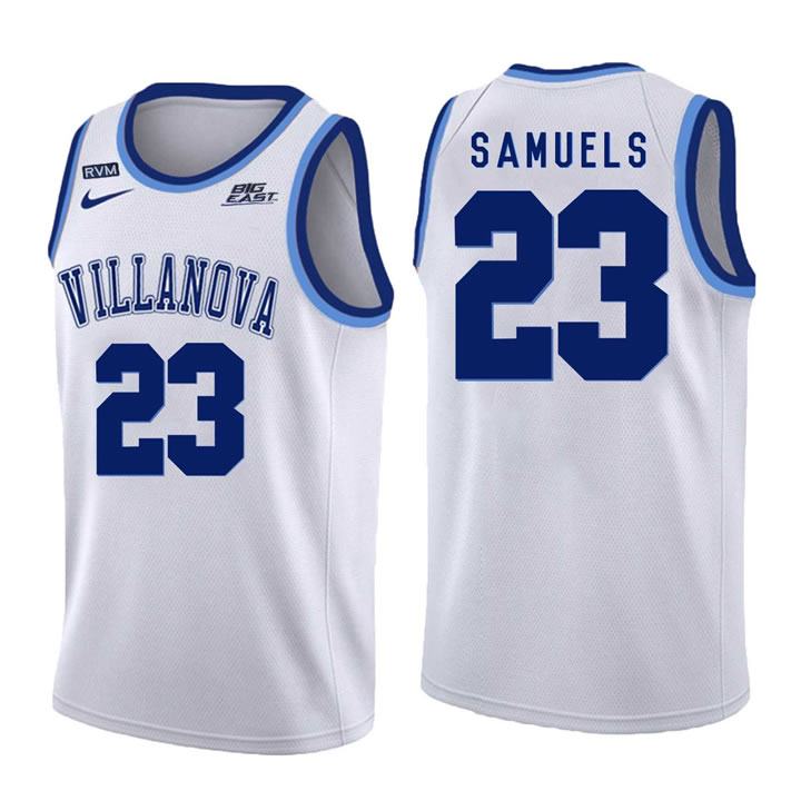 Villanova Wildcats 23 Jermaine Samuels White College Basketball Jersey Dzhi